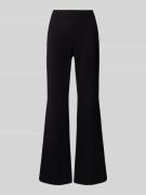 MAC Wide Leg Stoffhose aus Viskose-Mix mit elastischem Bund in Black, ...