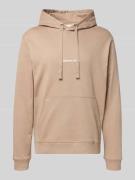 Jack & Jones Hoodie mit Känguru-Tasche und Label-Stitching in Beige, G...