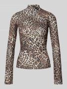HUGO Slim Fit Top mit Stehkragen Modell 'DARDONNAY' in Hellbraun, Größ...