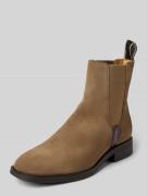 Gant Lederstiefelette mit Label-Detail Modell 'Fayy' in Taupe, Größe 3...