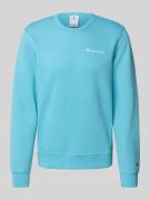 CHAMPION Sweatshirt mit Label-Stitching in Ocean, Größe L
