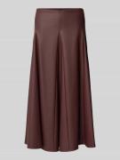 MM Ausgestellter Rock in Lederoptik Modell 'NOCERA' in Aubergine, Größ...