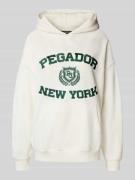 Pegador Oversized Hoodie mit Logo-Stitching Modell 'Frieda' in Offwhit...