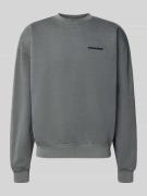 Pegador Oversized Sweatshirt mit Label-Stitching in Black, Größe L