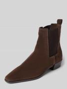 Copenhagen Lederstiefeletten mit elastischen Einsätzen in Schoko, Größ...