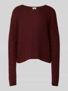 Drykorn Strickpullover mit Rundhalsausschnitt Modell 'IMENY' in Bordea...