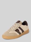 Marc O'Polo Low Top Sneaker aus Leder-Mix in Beige, Größe 39