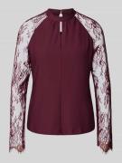 Vero Moda Regular Fit Bluse mit Stehkragen Modell 'MILLA' in Bordeaux,...