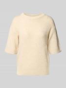 OPUS Strickshirt mit Rundhalsausschnitt Modell 'Pami' in Sand, Größe 3...