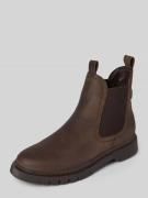 Tamaris Chelsea Boots aus Rindsnappa in Dunkelbraun Melange, Größe 39