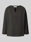 Rich & Royal Sweatshirt mit 3/4-Arm und Tunika-Kragen in Anthrazit, Gr...