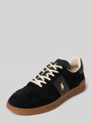 Polo Ralph Lauren Ledersneaker mit Logo-Detail in Black, Größe 40