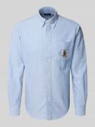 Polo Ralph Lauren Freizeithemd mit Knopfleiste in Bleu, Größe L