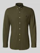 Polo Ralph Lauren Freizeithemd mit Knopfleiste in Oliv, Größe L