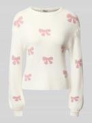 Only Regular Fit Strickpullover mit Allover-Muster Modell 'BORA' in Of...