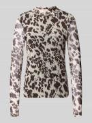 Only Langarmshirt mit Stehkragen Modell 'ERICA' in Ecru, Größe L