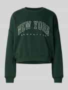 Only Loose Fit Sweatshirt aus Baumwoll-Mix Modell 'SWEAT' in Dunkelgru...