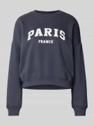 Only Loose Fit Sweatshirt aus Baumwoll-Mix Modell 'SWEAT' in Rauchblau...