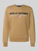 Polo Ralph Lauren Sweatshirt mit Label-Print in Khaki, Größe L