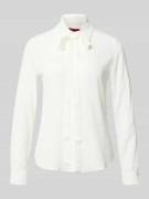 MAX&Co. Regular Fit Hemdbluse mit Seidenanteil Modell 'ATENEO' in Weis...