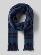 MAX&Co. Karierter Schal mit Fransen in Marine, Größe 1