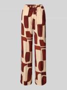 Mango Wide Leg Stoffhose mit Tunnelzug Modell 'PARISI' in Rostrot, Grö...