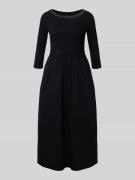 Zero Midikleid mit Rundhalsausschnitt in Black, Größe 36