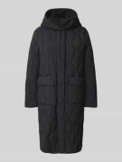 Jake*s Casual Steppmantel mit Kapuze in Black, Größe 36