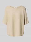 Marc O'Polo Boxy Fit Strickshirt aus reiner Baumwolle in Offwhite, Grö...