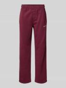 Pegador Sweatpants mit Logo-Stitching und Eingrifftaschen in Bordeaux,...