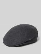 bugatti Wollmütze mit Label-Applikation in Mittelgrau Melange, Größe 1