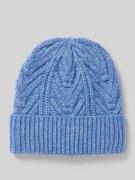 ICHI Strickmütze mit Strukturmuster Modell 'IAMYNTE' in Blau, Größe 1