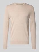 Christian Berg Men Regular Fit Longsleeve aus Merino-Mix in Sand Melan...