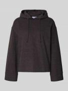 Jake*s Casual Sweatshirt mit Kapuze in Schoko Melange, Größe XS