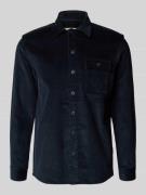 Blend Regular Fit Freizeithemd mit Brusttasche in Dunkelblau, Größe 3X...