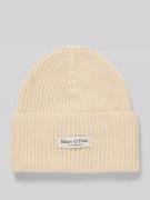 Marc O'Polo Beanie aus reiner Baumwolle in Offwhite, Größe 1