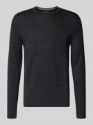 Christian Berg Men Regular Fit Pullover aus Woll-Mix in Anthrazit Mela...