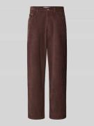 REVIEW Cordhose mit 5-Pocket-Design in Dunkelbraun, Größe L