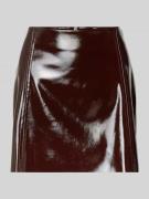 Jake*s Casual Minirock in Leder-Optik mit Teilungsnähten in Aubergine,...