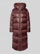 Blauer Usa Daunenmantel mit Kapuze Modell 'CILIA' in Bordeaux, Größe L