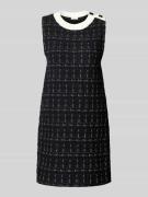 Liu Jo White Minikleid in Bouclé-Optik in Metallic Black, Größe L