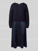 ROBE LÉGÈRE Midikleid im Double-Layer-Look in Marine, Größe 34