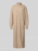 Pieces Oversized Strickkleid mit Wollanteil Modell 'MALOU' in Taupe Me...
