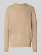 ANNARR Wollpullover mit Rundhalsausschnitt Modell 'RAGI' in Beige, Grö...