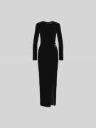 Self-Portrait Maxikleid mit Gehschlitz in Black, Größe XL