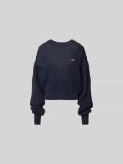 ROTATE Oversized Pullover aus Alpaka-Mix in Dunkelblau, Größe L