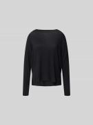 Juvia Oversized Longsleeve mit Rollsaum in Black, Größe M