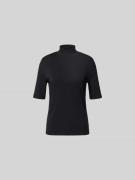 Juvia Slim Fit T-Shirt mit Rollkragen in Black, Größe M