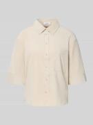 OPUS Relaxed Fit Hemdbluse mit Brusttasche Modell 'Faisa' in Sand, Grö...