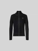 Kenzo Jacke in Strick-Optik mit Logo-Patch in Black, Größe L